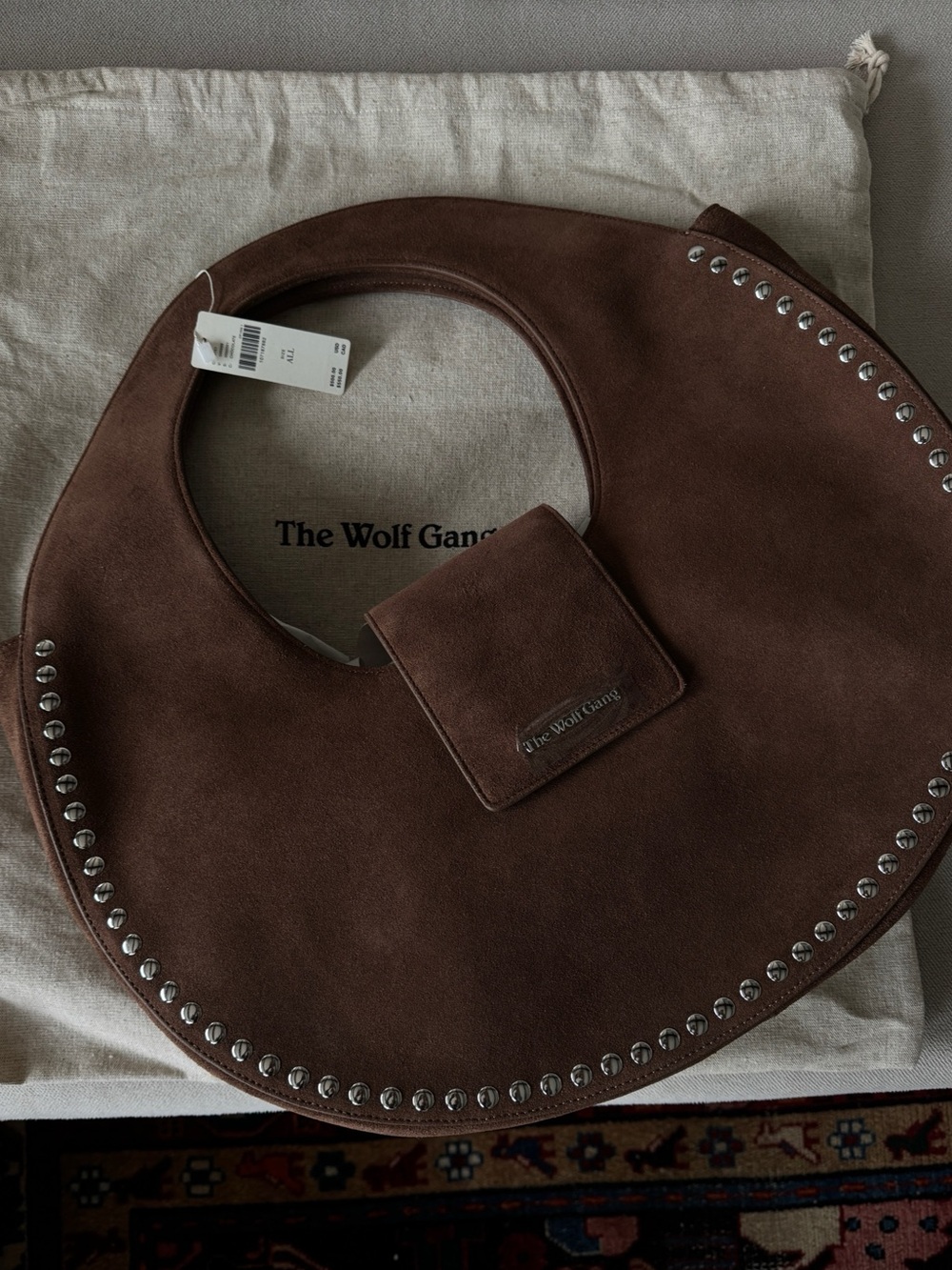 The Wolfgang Inka Brown Suede Crescent Shoulder Bag